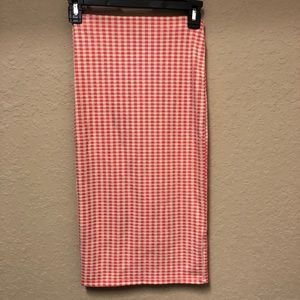 Topshop gingham pencil skirt